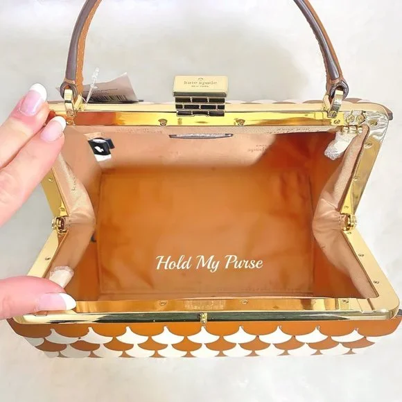 Kate Spade Gingerbread House Handbag & Gingerbread Man Keychain Charm NWT - Picture 10 of 15